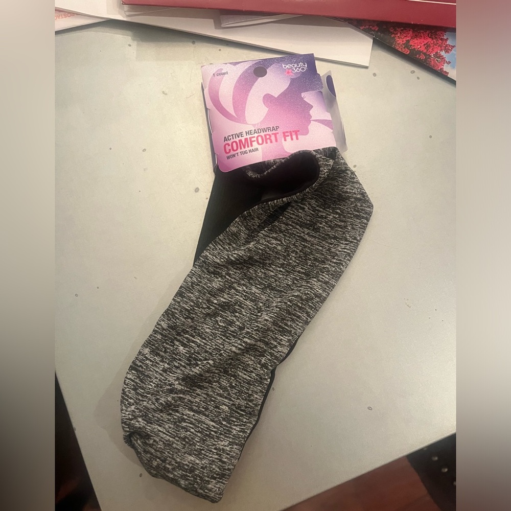 Beauty 360 Gray and Black Headwrap